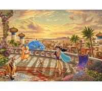 Schmidt Spiele 58032 Thomas Kinkade, Disney, Aladdin, Jasmine Dancing in The Desert Sunlight, Puzzle de 1000 Piezas