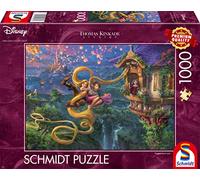 Schmidt Spiele Puzzle de 1000 Piezas de Thomas Kinkade, Disney, Rapunzel Tangled Up in Love, 58034