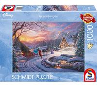 Schmidt Spiele 58035 Thomas Kinkade, Disney, Cenicienta Bringing Home for Christmas, Puzzle de 1000 Piezas, Dibujos Animados, Multicolor, Normal