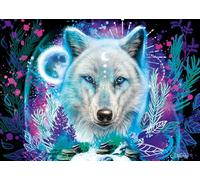 Schmidt Spiele 58515 Sheena Pike-Puzzle (1000 Piezas), diseño de Lobo ártico neón