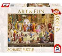 Schmidt-Spiele Puzzle 58526 Markus Binz, La Escuela de Atenas 2024, 1000 piezas, multicolor