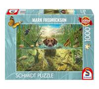 Schmidt Spiele 58572 Mark Frederickson-Puzzle (1000 Piezas), diseño de Labrador marrón, Multicolor