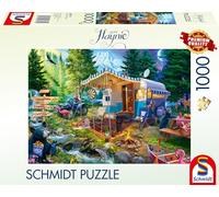 Schmidt Spiele 58575 Jeff Haynie-Puzzle (1000 Piezas), diseño de Caravana en Las montañas, Multicolor
