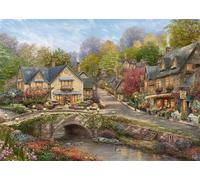 Schmidt Spiele 58629 Sommer en el Pueblo de adoquines, Thomas Kinkade, 2000 Puzzle de Stück