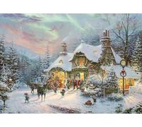 Schmidt Spiele 58793 Thomas Kinkade, Santa Night Before Christmas, Puzzle de 1000 Piezas