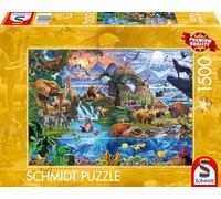 Schmidt Spiele 58866-Puzzle (1500 Piezas), diseño panorámico de la Vida Silvestre, Multicolor (58866)