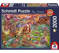 Schmidt Spiele 58971 - Puzzle de 2000 Piezas, diseño de El Tesoro de los Dragones