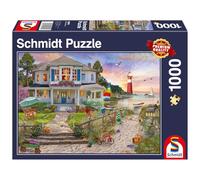 Schmidt-Spiele Puzzle Das Strandhaus (58990) 1000 piezas, diseño casa de playa, multicolor