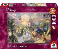 Schmidt Spiele 59475 - Thomas Kinkade, Disney, la Bella y la Bestia, Rompecabezas, 1000 Piezas, Exclusivo en Amazon