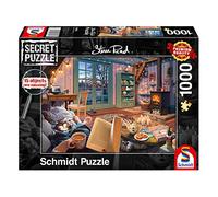 Schmidt Spiele 59655 Im Ferienhaus, Teile Secret Puzzle (1000 Piezas), diseño de casa de Vacaciones, Multicolor