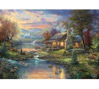 Schmidt Spiele- Thomas Kinkade Nature Paradise - Puzzle (500 Piezas, en Lata nostálgica), Color carbón (59691)