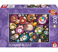 Schmidt Spiele 59707 Gatito à la Latte Art Puzzle 500 Piezas, Multicolor
