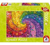 Schmidt Spiele 59744-Puzzle (2000 Piezas), diseño de espirales de Flores, Multicolor, única (59744)