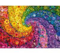 Schmidt Spiele 59744-Puzzle (2000 Piezas), diseño de espirales de Flores, Multicolor, única (59744)