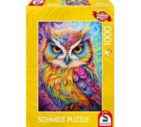 Schmidt Spiele 59782-Puzzle de 1000 Piezas, diseño de búho con Vestido de Loro, Multicolor (CSG59782), (59782)