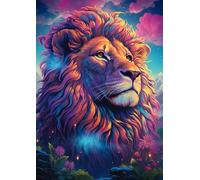 Schmidt Spiele 59783-Puzzle (1000 Piezas), diseño de león en el Viento de Colores, Multicolor (59783)