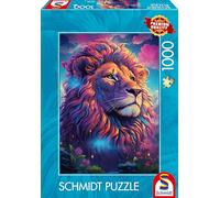 Schmidt Spiele 59783-Puzzle (1000 Piezas), diseño de león en el Viento de Colores, Multicolor (59783), Talla única