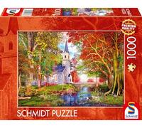 Schmidt Spiele 59788-Puzzle de 1000 Piezas, diseño de la Capilla en el otoño, Multicolor (CSG59788), única (59788)