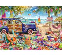 Schmidt Spiele 59793 Sunny Auszeit Am Strand-Puzzle (1000 Piezas), Multicolor