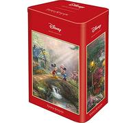Schmidt Spiele 59928 Thomas Kinkade, Disney, Mickey y Minnie en Hawái, rompecabezas de 500 piezas en una lata de nostalgia, colorido