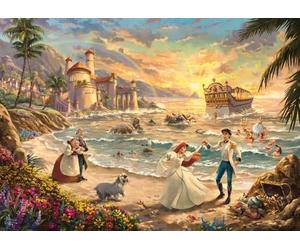 Schmidt Spiele-Ariel 58036 Thomas Kinkade, Disney, The Little Mermaid Celebration of Love, Puzzle de 1000 Piezas, Multicolor