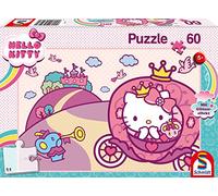 Schmidt Spiele- Hello Kitty - Puzle de 60 Piezas, diseño de Princesa con Purpurina, Multicolor (56407)
