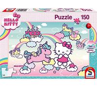 Schmidt Spiele- Hello Puzle con Purpurina, diseño de Unicornio de Kitty, 150 Piezas, Multicolor, pezzi, 43.2 x 29.1 cm (56408)