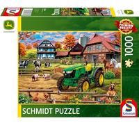 Schmidt Spiele John Deere 5050E 58534-Puzzle de Granja con Tractor (1000 Piezas), Multicolor (58534)