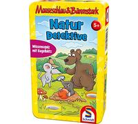 Schmidt Spiele- Mickey Mouse Ratón y Oso Fuerte, Detectives de Naturaleza, llévame con Juego en Caja de Metal, Multicolor (51446)