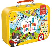 Schmidt Spiele-Mis 6 primeros juegos en maletín de metal y colección de niños, color carbón (40591) , color/modelo surtido