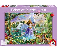 Schmidt Spiele- Unicorn Princesa con Unicornio y Castillo 150 Piezas Puzzle Infantil, Multicolor (56307)