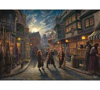 Schmidt Spiele Puzle de 1000 Piezas, Diagon Alley, Thomas Kinkade, 58548 Wizarding World, Harry Potter, Multicolor