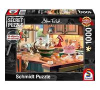 Schmidt Spiele- Puzzle Puzle Secret 1000 Piezas en la Mesa de la Cocina, Color carbón, Large (59919)