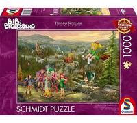 Schmidt Spiele Puzzle 58424 Thomas Kinkade, Kiddinx, Bibi Blocksberg, reunión de jóvenes Brujas, Puzzle de 1000 Piezas, Rompecabezas