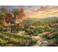 Schmidt Spiele Thomas Kinkade, En los viñedos, 2000 Piezas de Puzzle, Multicolor (59629)