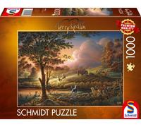 Schmidt Spiele Puzzle de 1000 Piezas de Oro Solar sobre Campos maduros, Terry Re