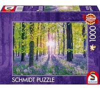 Schmidt Spiele Puzzle de 1000 Piezas, diseño de Flores de Campanilla en el Bosque, 59767, Multicolor, única