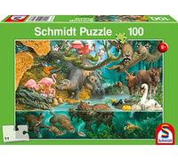 Schmidt Spiele- Rompecabezas Infantil de 100 Piezas en la Orilla, Color carbón (56306)