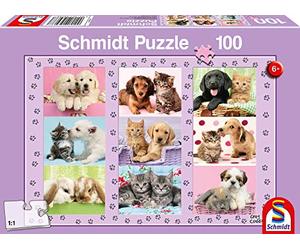 Schmidt Spiele SCH56268 Mis Animales Amigos Niños Puzzle 100 Piezas Multicolor