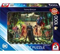 Schmidt Spiele- Liga de la Justicia Thomas Kinkade 57591 The Justice League-Puzzle de 1000 Piezas, Color Coral 1770, Normal (CSG57591)