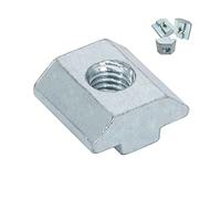 SCHMIDT systemprofile 10 tuercas M6 8 de acero galvanizado, tuercas deslizantes con barra pesada de aluminio, accesorios de fijación