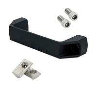 SCHMIDT systemprofile 4 x Tirador de puerta de plástico negro Nut 8 138 x 25 x 40 mm