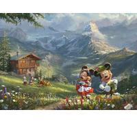 Schmidt Thomas Kinkade, Disney, Mickey y Minnie en los Alpes, puzle de 1000 Piezas, Multicolor (CSG59938)
