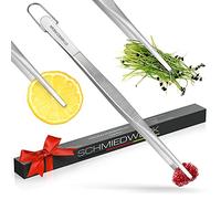SCHMIEDWERK Pinzas de cocina de acero inoxidable, 20 cm, para cocina, pasadores decorativos con ojal para colgar