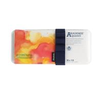 Schmincke - Caja acuarela compacta 75 791 097, 18 x 1/2 tazos, alta resistencia, banda elástica