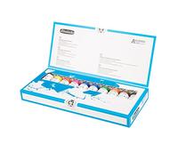 Schmincke - AKADEMIE® Acrílico, 10 tubos de 60 ml, 76 760 097, estuche básico de cartón, colores brillantes y muy resistentes a la luz, sin cadmio, pinturas acrílicas para artistas finos
