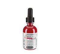 Schmincke - AKADEMIE® Acryl colour INK, tono rojo cadmio oscuro, 50 ml, 23 341 024, tinta acrílica líquida de color, tinta acrílica pigmentada para pintar, escribir, aerografía