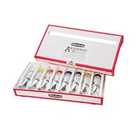 Schmincke - AKADEMIE® Óleo, surtido básico 8 tubos de 20 ml, 79 108 097, colores al óleo para artistas, tonos brillantes, máxima resistencia a la luz, pintura al óleo, juego de colores al óleo