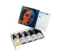 Schmincke - AQUA DROP Set de 5 x 30 ml, 78705097, edición Marissa Oosterlee, acuarela fina líquida para acuarela, letras, esquemas y aerógrafos