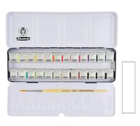 SCHMINCKE C/ Metal 24 1/2 Godets Acuarela AKADEMIE y Pincel Da Vinci